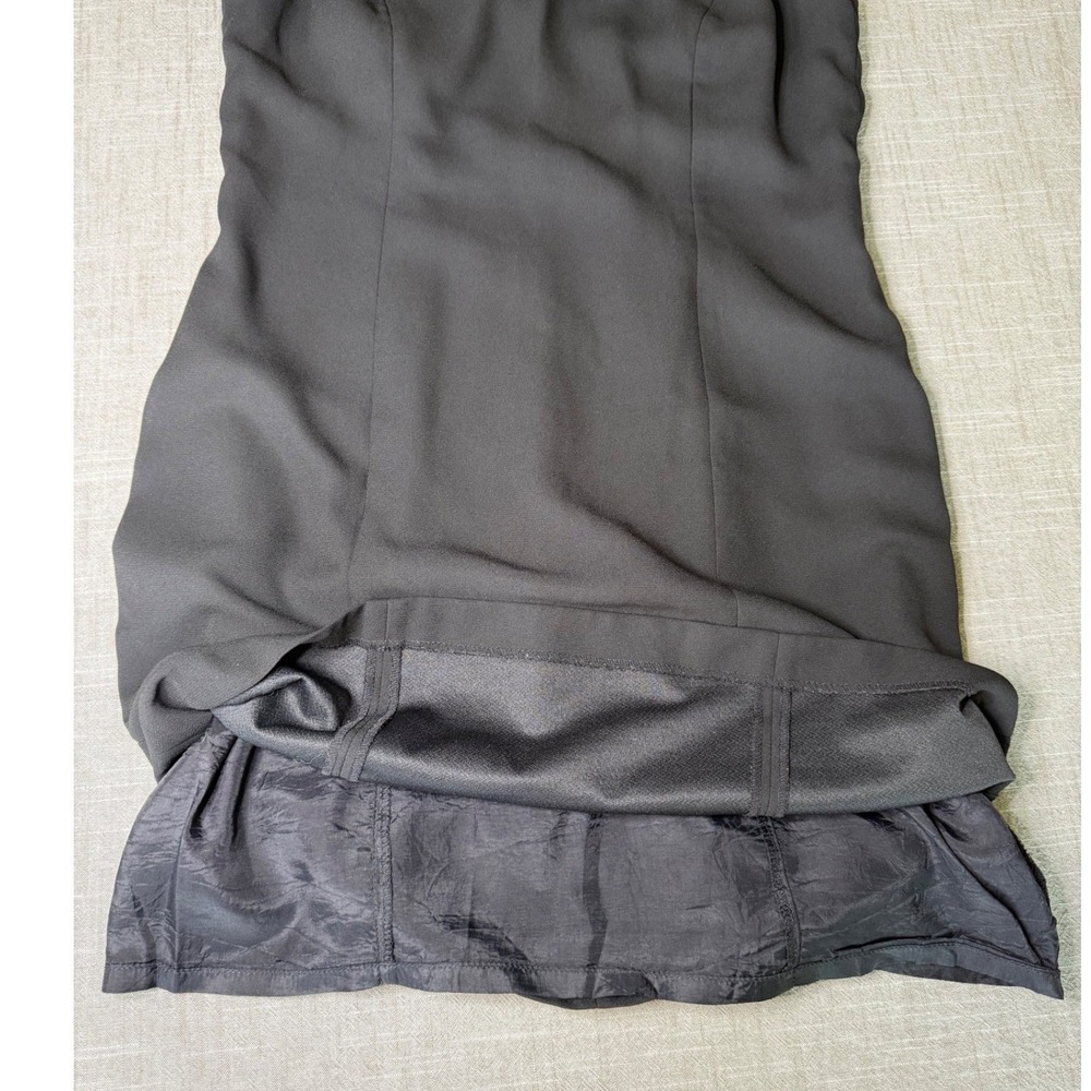 Laundry by Shelli Segal Black Halter Neck Open Back Sheath Dress Vintage Size 12 - Picture 8 of 16